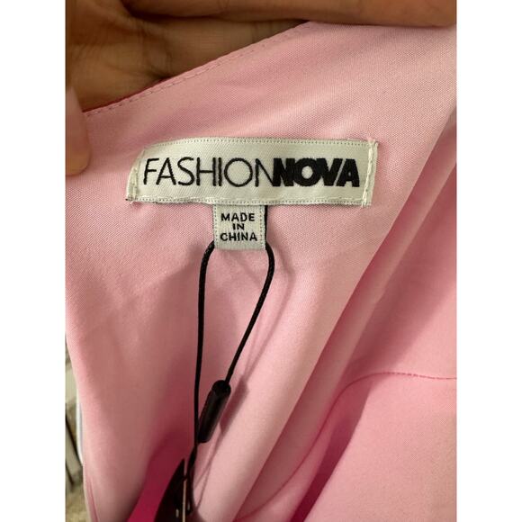 Fashion Nova Harley Satin Midi Dress Pink XS NWT - Picture 6 of 8